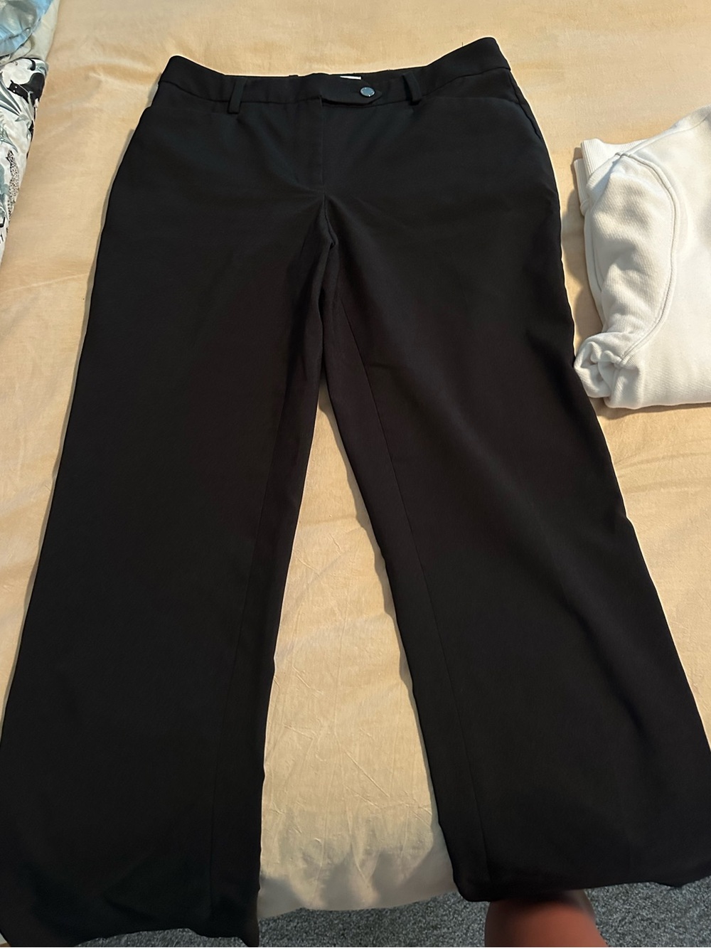 Calvin Klein Black Wide-Leg Dress Pants
